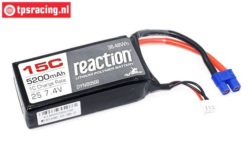 DYNB0500 Li-Po Reaction 2S 5200 mAh, 1 st.