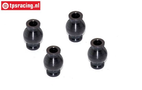 FG6081 Stahl Gelenkkugel Ø4/Ø10-H15 mm, 4 St.