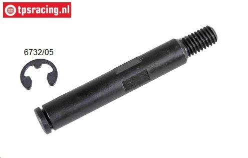 FG6104/01 Radachse vorne 2WD M6 Ø8-L57 mm, 1 st.
