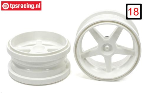 FG6105/02 1/6 Felge verbreitert Weiss Ø120-B60 mm, 2 St.