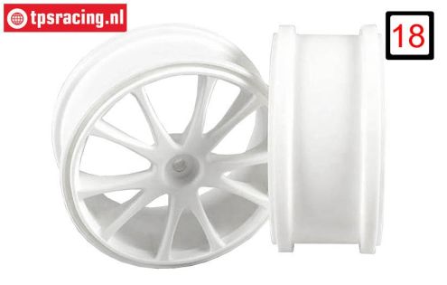 FG67205 1/6 Felge 10 Speichen Weiß Ø130-B65 mm, 2 St.