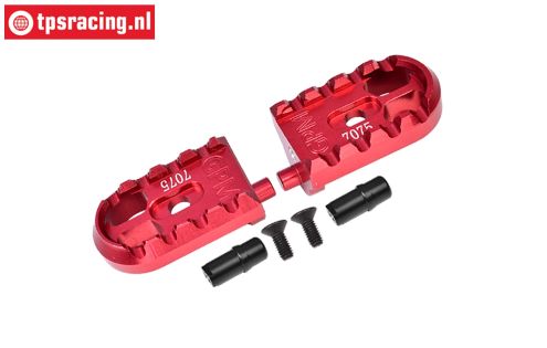 MX014-R PROMOTO Alu-Fußrasten Rot, Set