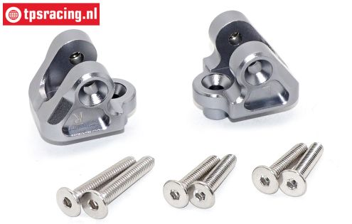 SB008-GS Alu-Querlenkerträger oben Silber SBR-SRR, Set