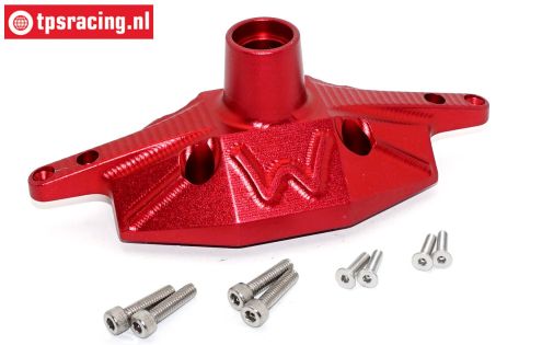 SB013A-R Alu-Hinterachsgehause rot SBR-SRR, 1 st.