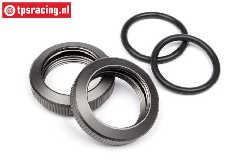 HPI102155 Stoßdämpfermutter Gun-Metal Ø20 mm, 2 st