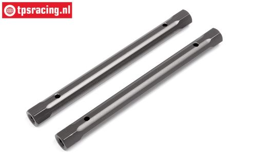 HPI102214 Flügelhalter hinten Gun Metal, 2 st.