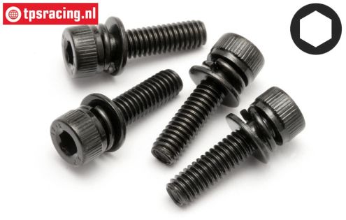 HPI15479 Zylinderkopf schraube M4-L15 mm, 4 st.