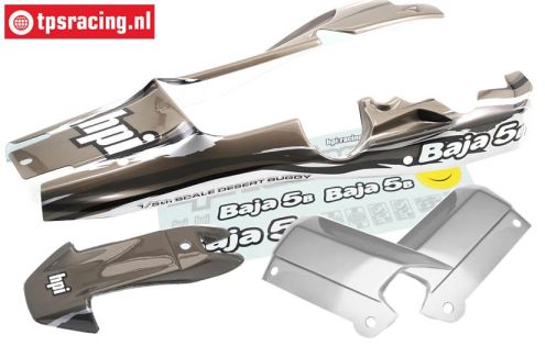 HPI7792 Karosserie Lackiert, Gun-Metal/Grau/Silber, Set