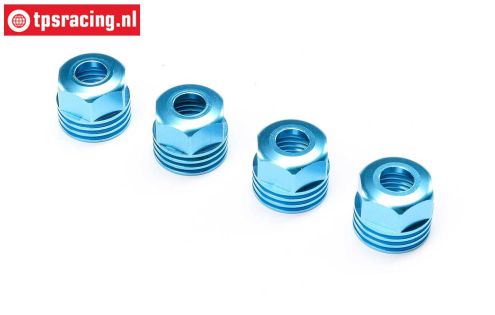 LOS253032 Alu-Stoßdämpfer Kappe blau SBR-2.0-SRR, 4 St.