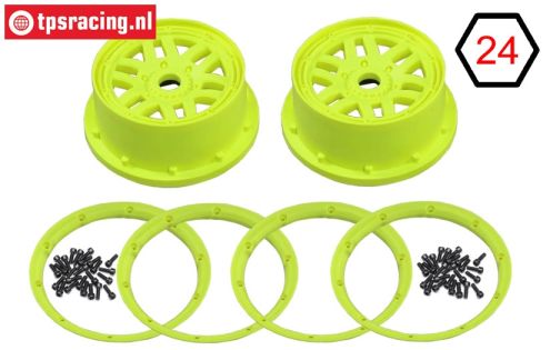 LOS45024 Felgen Gelb Ø120-B70 mm, Set