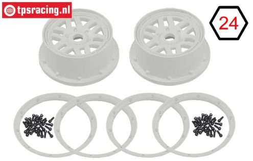 LOS45026 Felgen Weiß Ø120-B70 mm, Set