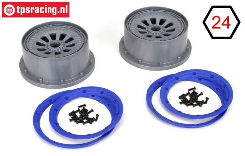 LOSB7027/B Felgen Grau-Blau Ø120-B60 mm, Set