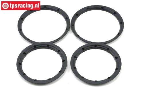 LOSB7028 Felgenringe Schwarz Ø120 mm, 4 st.
