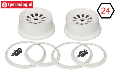 LOSB7033 Felgen Weiß Ø120-B60 mm, Set