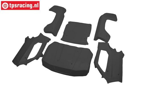 LOS-4000 LOSI 5IVE-T 3.0 Karosserie Schwarz, Set