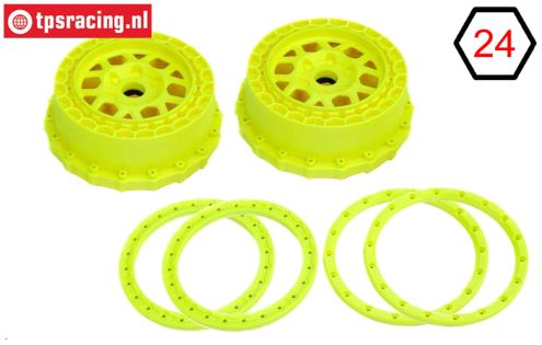 PRO287802 LOSI 5IVE-T 3.0 felgen Gelb, set