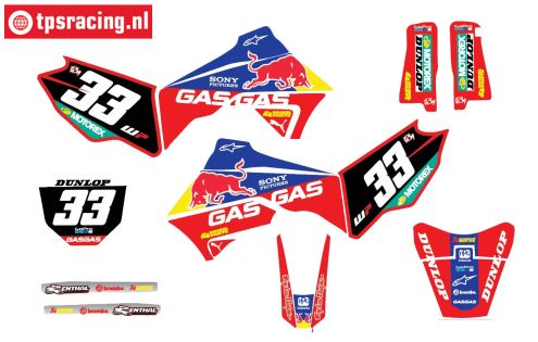 CS0980/28 PROMOTO Aufkl. Honda Gas Gas, Set