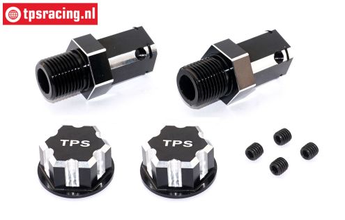 TPS0292/04 Radadapter 24 mm Sechskant Schwarz, 2 St.