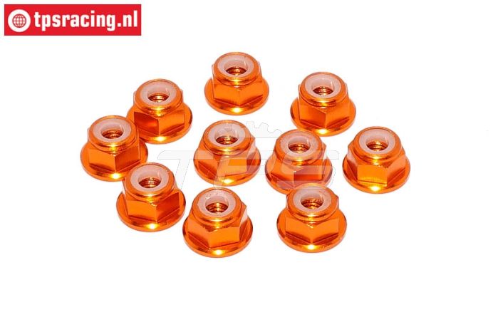 TPS1224/04 Alu-Sicherungsmutter M4 Orange, 10 st.
