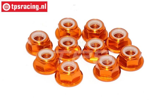TPS1225/04 Alu-Sicherungs mutter M5 Orange, 10 st.