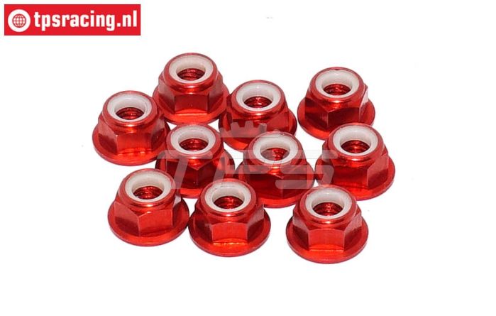 TPS1225/01 Alu-Sicherungs mutter M5 Rot, 10 st.