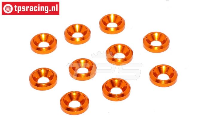 TPS1233/04 Alu-Senkring Ø3 mm Orange, 10 st.
