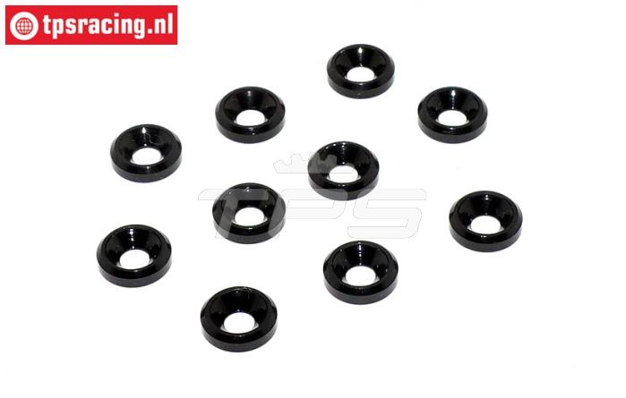 TPS1233/02 Alu-Senkring Ø3 mm Schwarz, 10 st.
