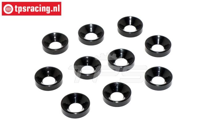 TPS1234/02 Alu-Senkring Ø4 mm Schwarz, 10 st.