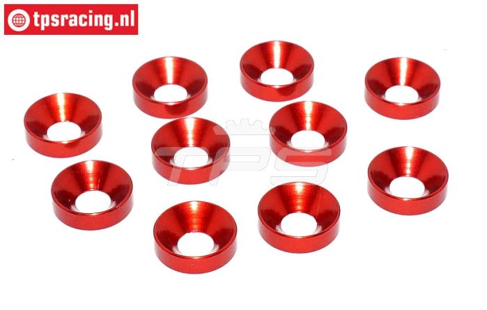 TPS1235/01 Aluminium-Senkring Ø5 mm Rot, 10 st.