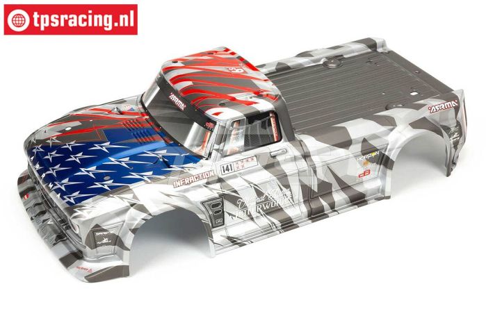 ARA410006 ARRMA Infraction 6S Karosserie Silber-Rot, 1 St.