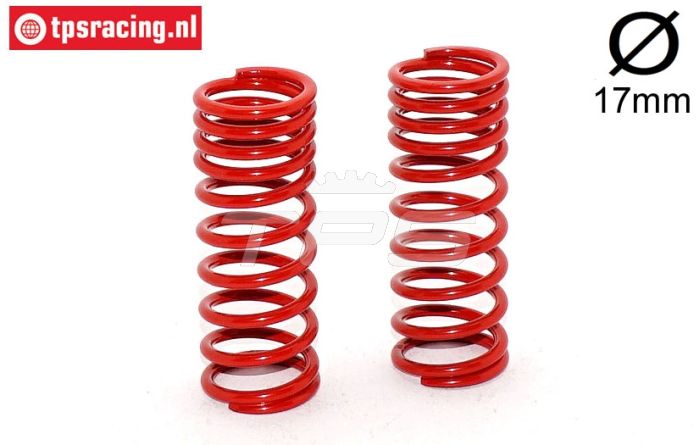 FG7194 Stoßd. feder progres. rot Ø17-Ø2,4-L58 mm, 2 St.