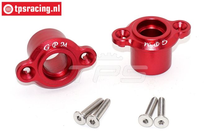SB022-R Alu-Lagerträger hinten Rot SBR-SRR, Set