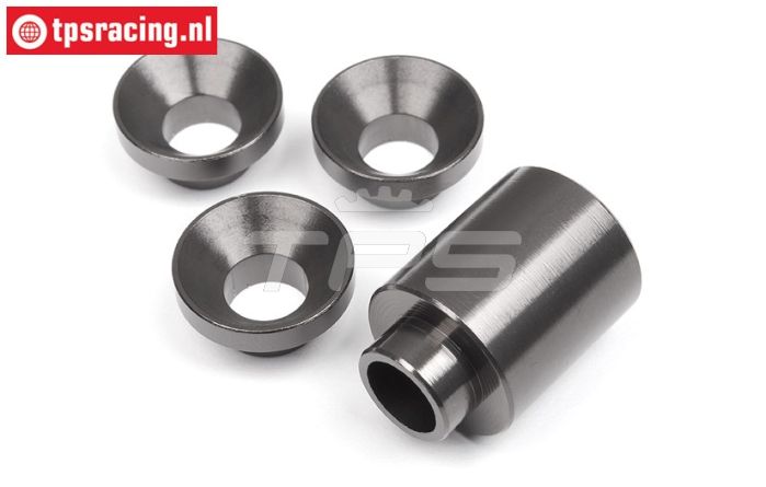 HPI102174 Distanz Kupplungsglockenhalter Gun Metal, Set