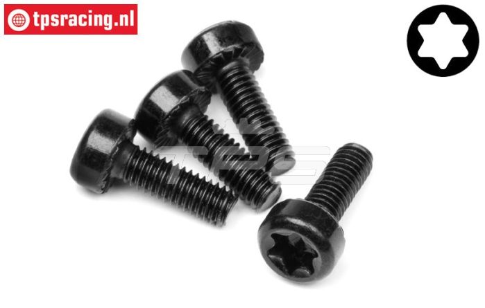 HPI15455 Torx Zylinderkopf schraube M4-L12 mm, 4 St.