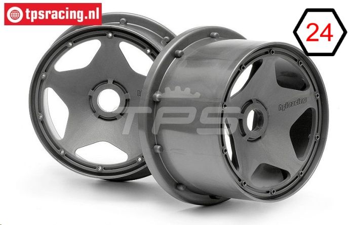 HPI3227 Felgen Gun-metal Ø120-B75 mm, 2 st.