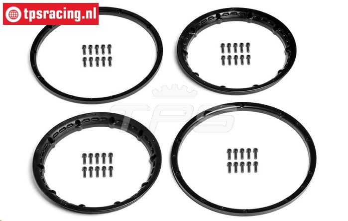 HPI3271 HD Felgenringe Schwarz Ø120 mm, 4 st.