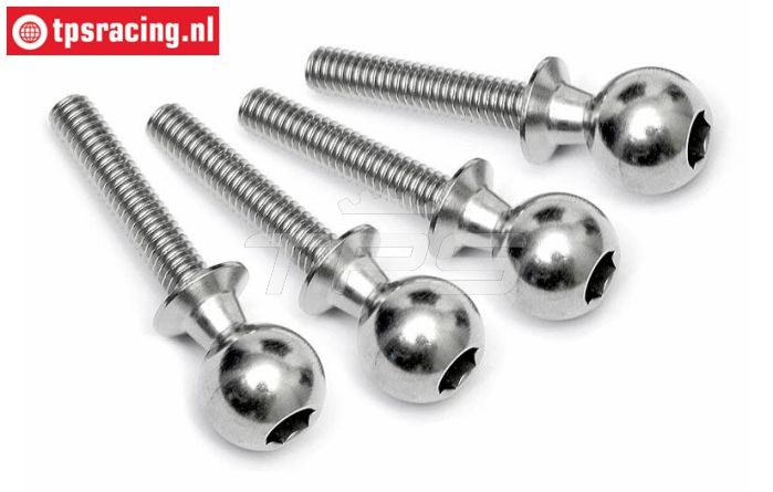 HPI86412 Stahl Gelenkkügel M4-Ø9,8 mm, 4 Stk.