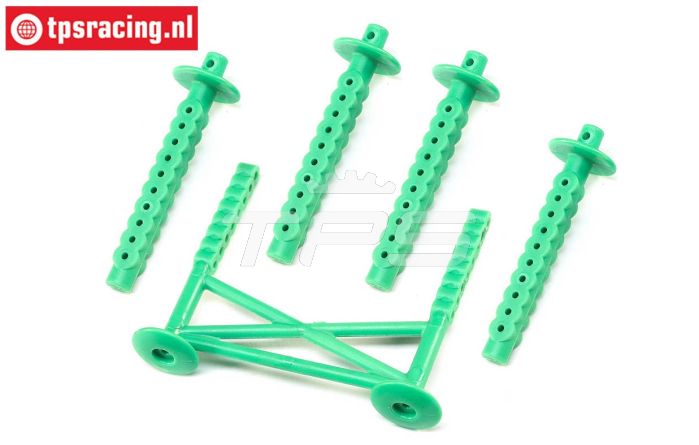 LOS241045 Karosserie Stützen hinten LMT Grün, Set