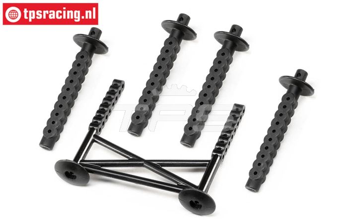 LOS241050 Karosserie Stützen hinten LMT Schwarz, Set