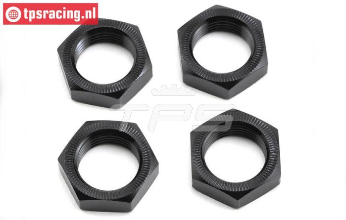 LOS252051 LOSI Alu-Radmutter 24 mm Schwarz, 4 st.