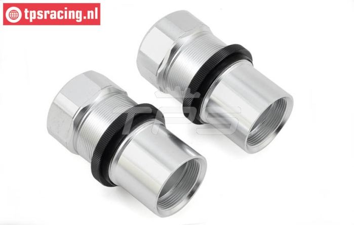 LOS253019 Stoßdämpfergehäuse Silber MTXL, 2 st.
