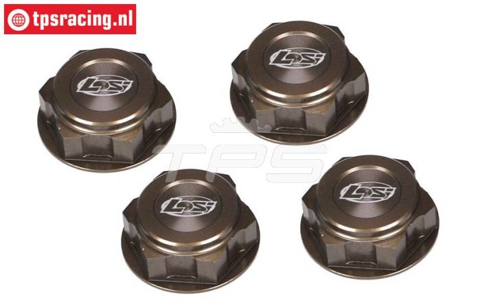 LOSB3228 LOSI Alu-Radmutter Geschl. Gold 24 mm, 4 st.