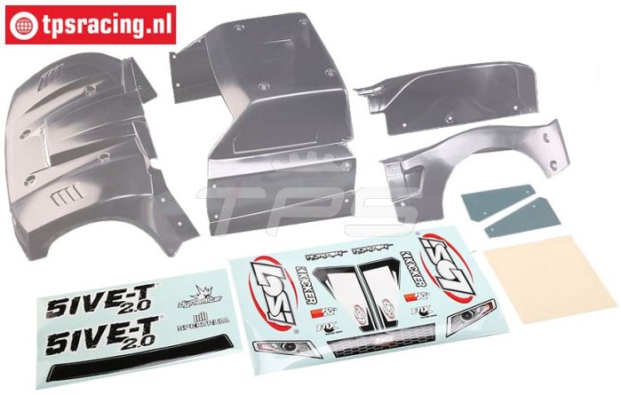 LOS350006 LOSI 5T 2.0 Karosserie Glasklahr, Set