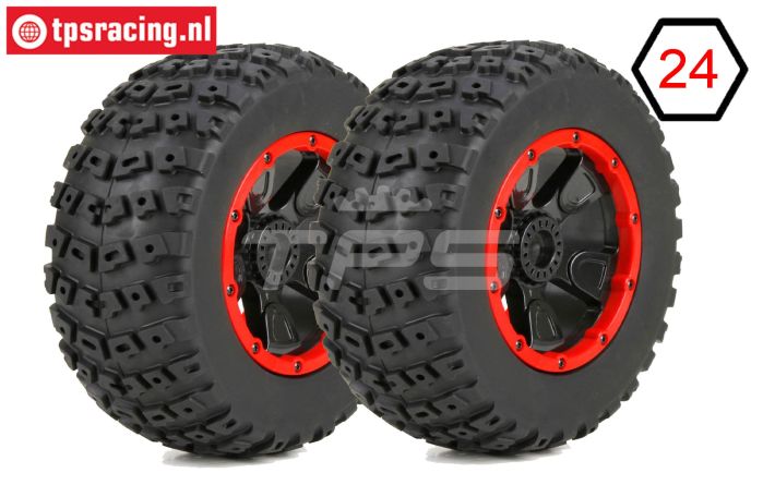 LOS45004 DBXL Reifen auf Felge Ø175-B70 mm, 2 st.