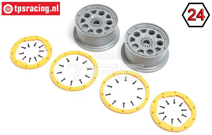LOS45036 Felge Grau/Gelb Ø120-B70 mm, Set