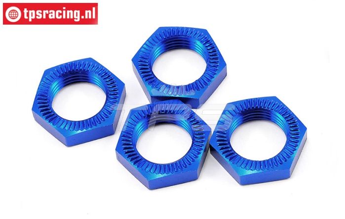 LOSB3227 LOSI Alu-Radmutter Blau 25 mm, 4 st.