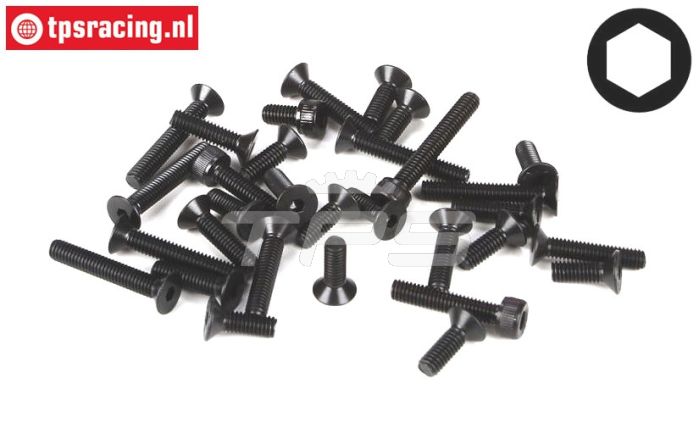 LOSB6465 Schrauben-Sorti M4, 32 st.