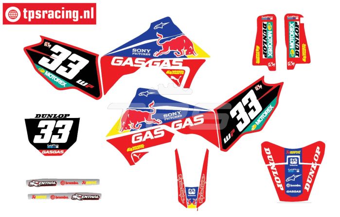 CS0980/28 PROMOTO Aufkl. Honda Gas Gas, Set