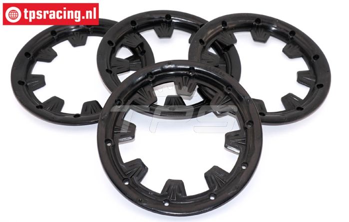 MM1800/BL MADMAX Beadlock Schwartz Ø120 mm, 4 St.