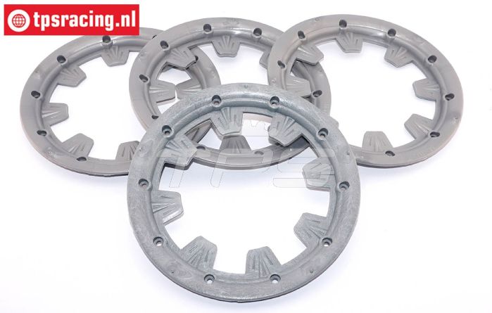 MM1800/S MADMAX Beadlock Silber Ø120 mm, 4 St.